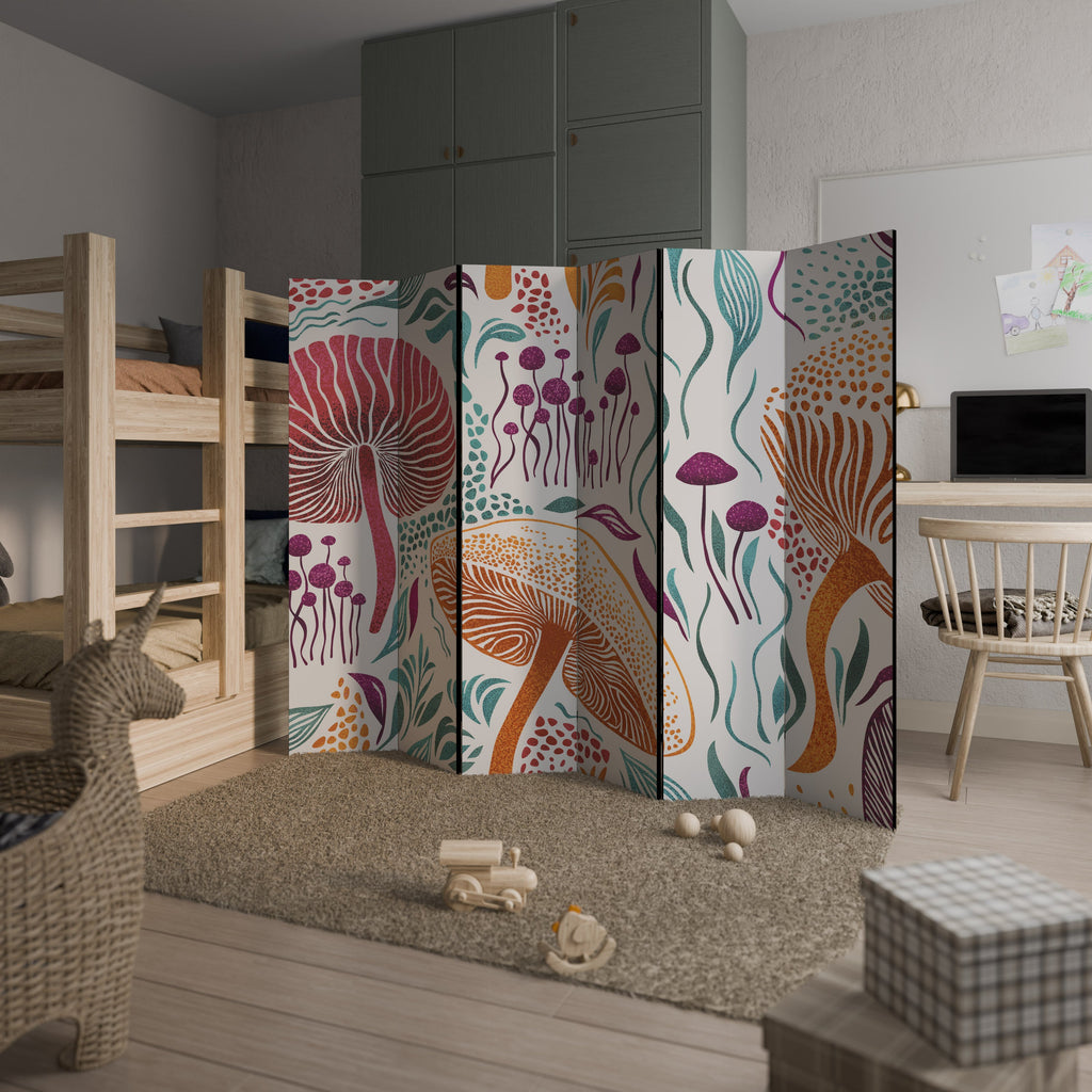 FUNGUS FANTASY Decorative 6-Panel Room Divider