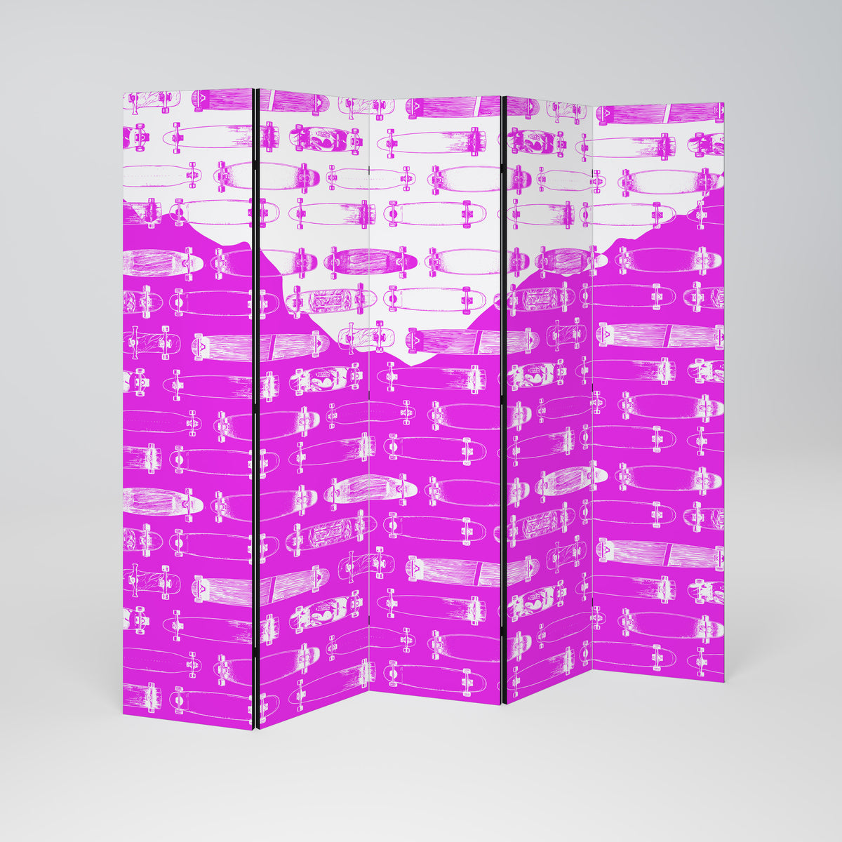 SKATEBOARD MAGENTA Biombo de 5 Painéis