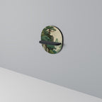 VERDURE ABYSS Prateleira Oval Decorativa em Acabamento Preto