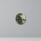 VERDURE ABYSS Prateleira Oval Decorativa em Acabamento Preto