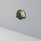 VERDURE ABYSS Prateleira Redonda Decorativa em Acabamento Preto