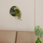 VERDURE ABYSS Prateleira Redonda Decorativa em Efeito Carvalho