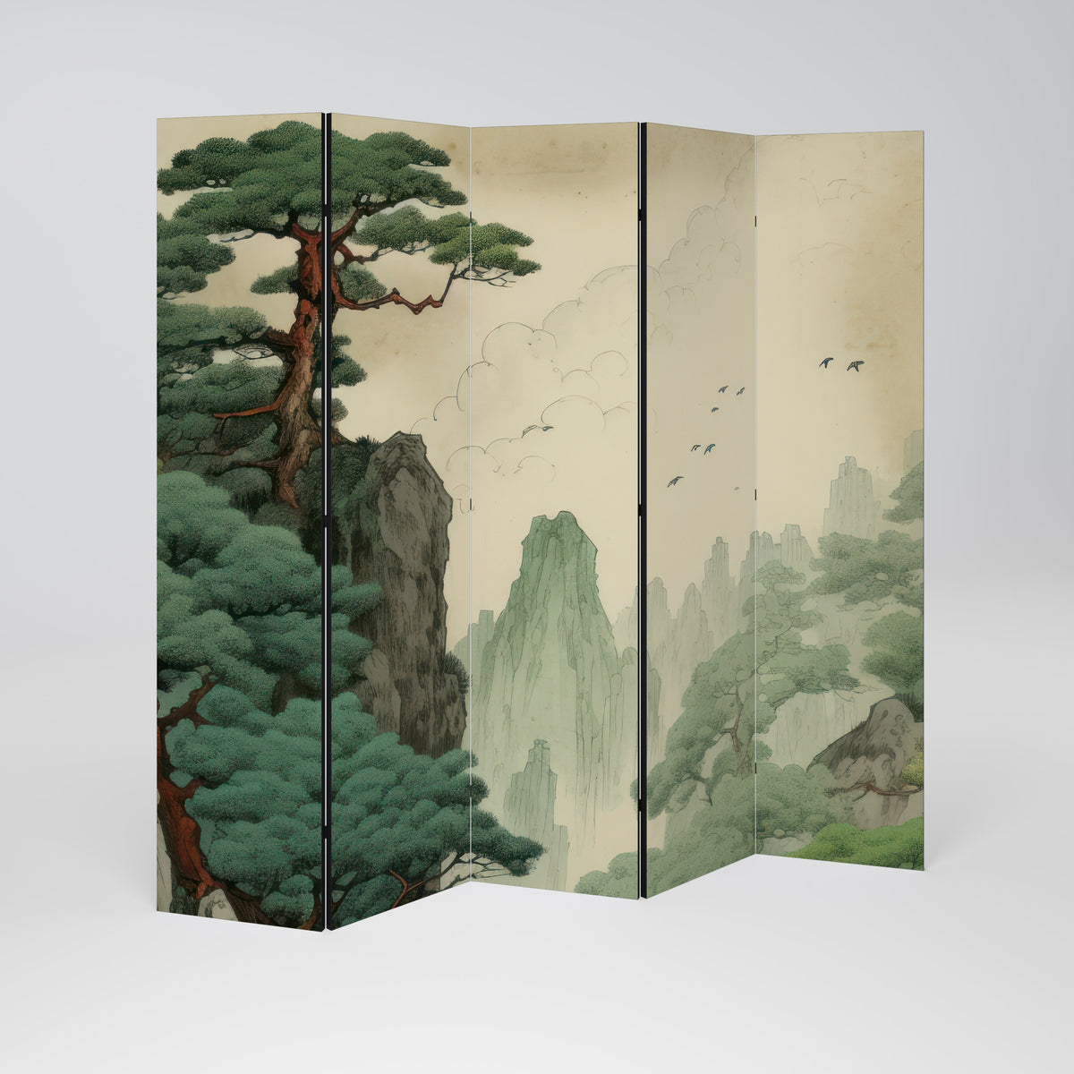 VERDURE ABYSS Biombo de 5 Painéis