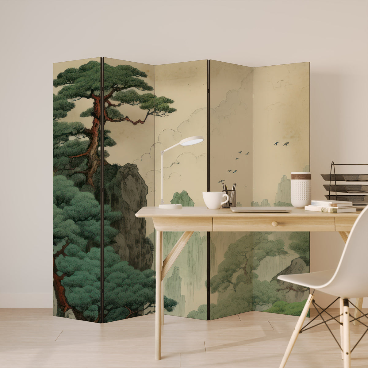 VERDURE ABYSS Biombo de 5 Painéis