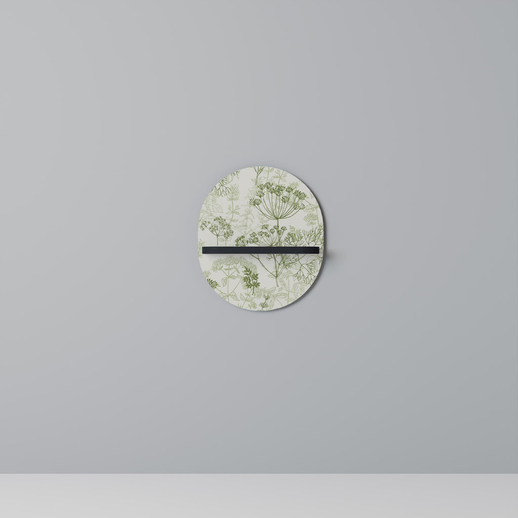 FENNEL BALDACHIN Prateleira Oval Decorativa em Acabamento Preto