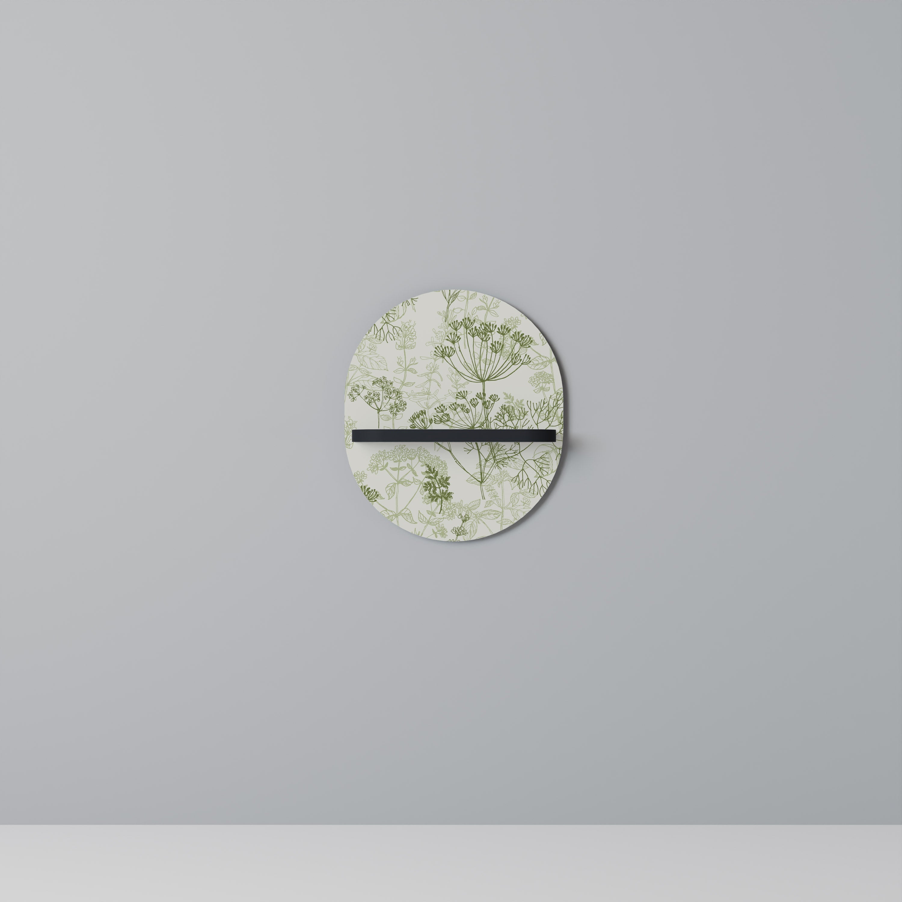 FENNEL BALDACHIN Prateleira Oval Decorativa em Acabamento Preto