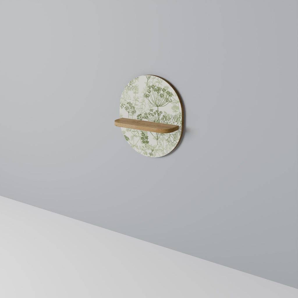 FENNEL BALDACHIN Oval Art Shelf In Oak Effect