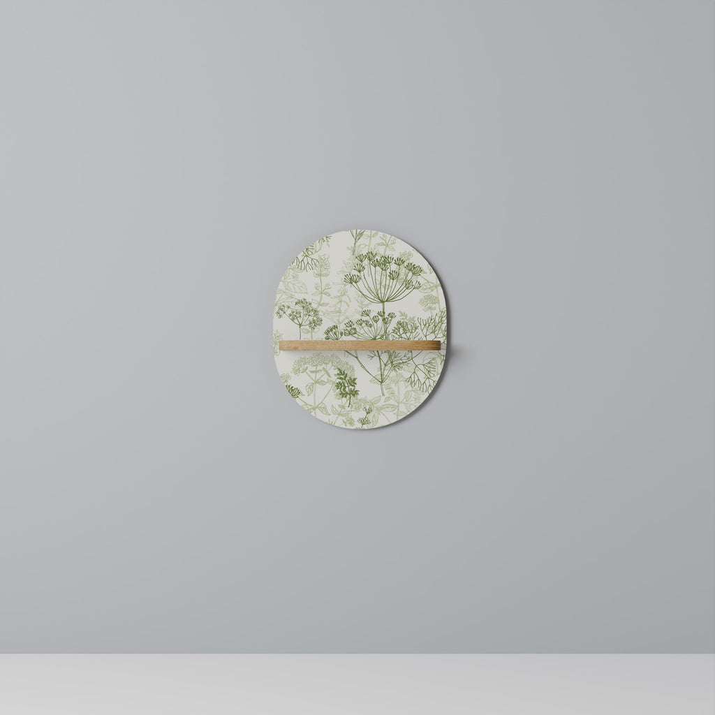 FENNEL BALDACHIN Oval Art Shelf In Oak Effect