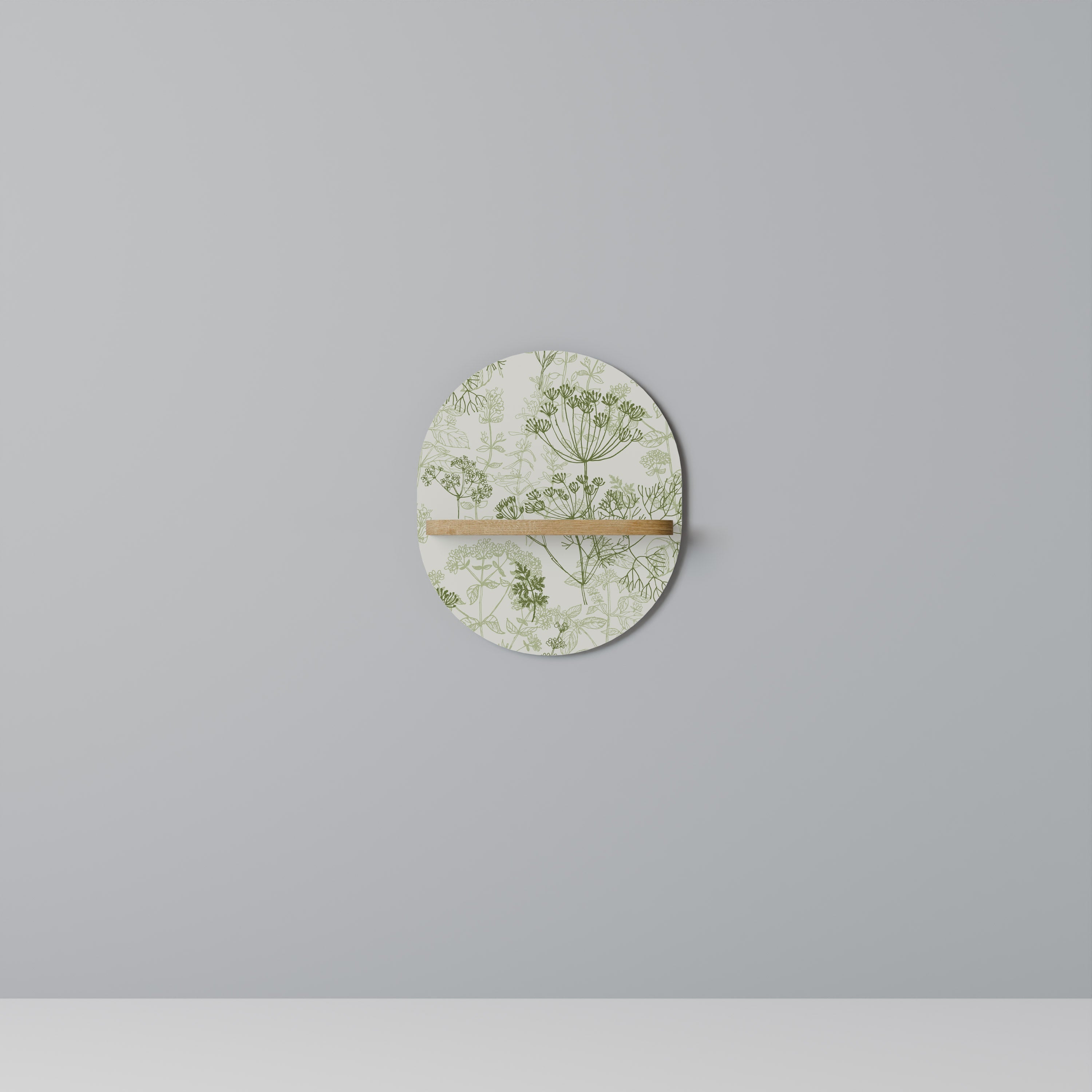 FENNEL BALDACHIN Prateleira Oval Decorativa em Efeito Carvalho