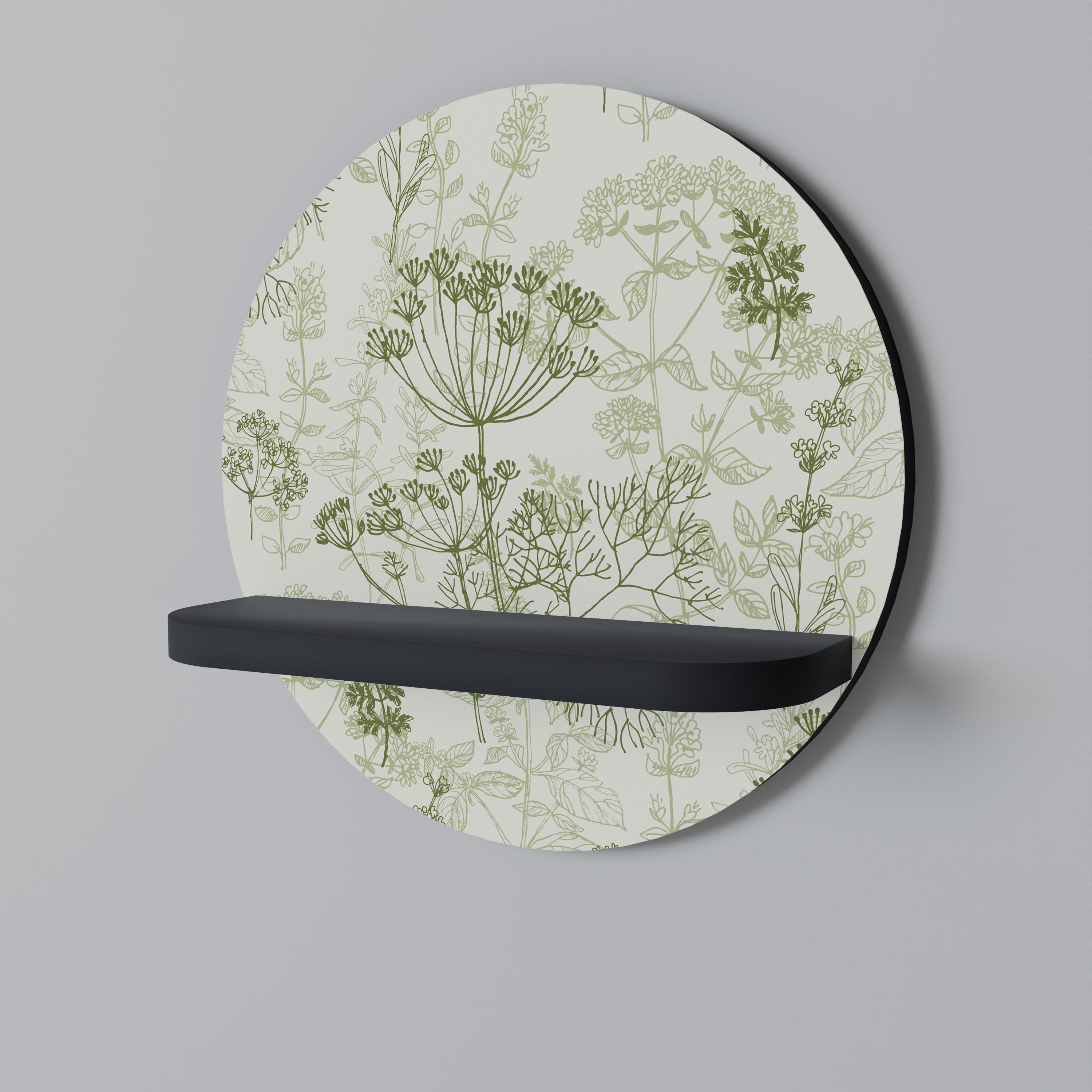 FENNEL BALDACHIN Prateleira Redonda Decorativa em Acabamento Preto