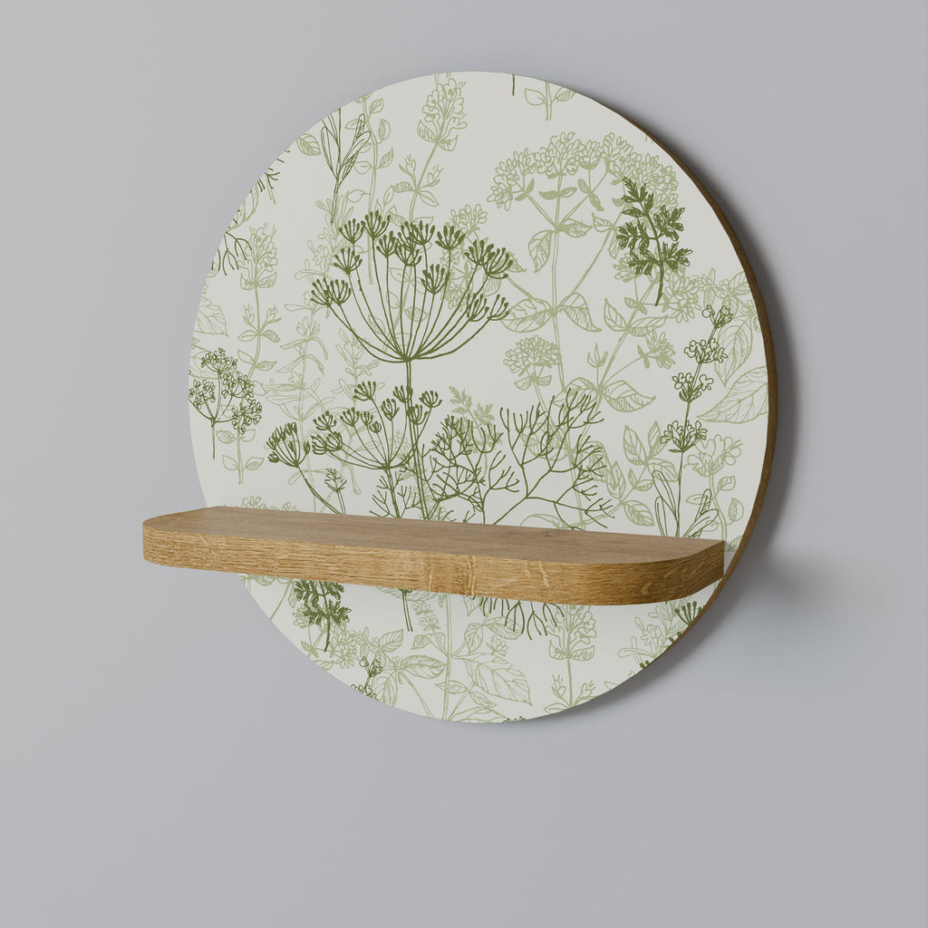 FENNEL BALDACHIN Prateleira Redonda Decorativa em Efeito Carvalho