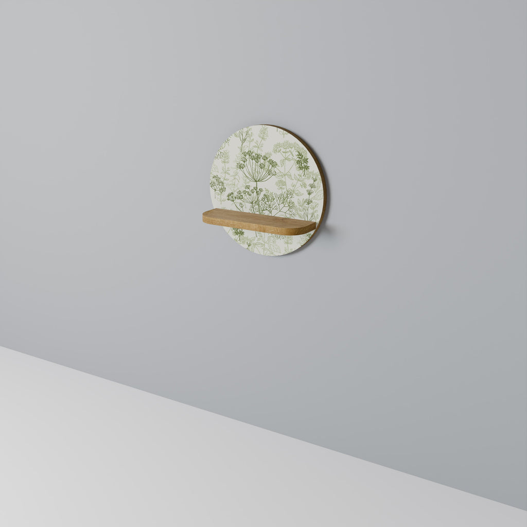 FENNEL BALDACHIN Prateleira Redonda Decorativa em Efeito Carvalho