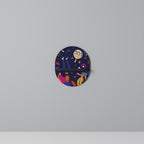 FESTIVE PLEASURES Prateleira Oval Decorativa em Acabamento Preto