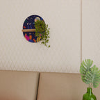 FESTIVE PLEASURES Prateleira Oval Decorativa em Efeito Carvalho