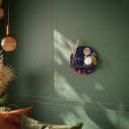 FESTIVE PLEASURES Prateleira Redonda Decorativa em Acabamento Preto