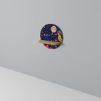 FESTIVE PLEASURES Prateleira Redonda Decorativa em Efeito Carvalho