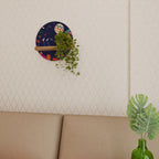 FESTIVE PLEASURES Prateleira Redonda Decorativa em Efeito Carvalho