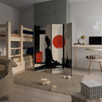 RED SUNSATION Biombo Decorativo de 4 Painéis