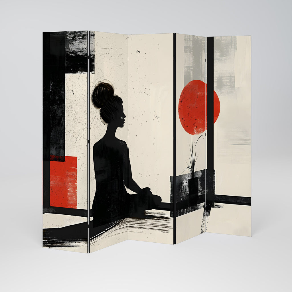 RED SUNSATION Biombo Decorativo de 5 Painéis
