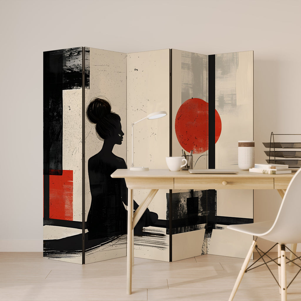 RED SUNSATION Biombo Decorativo de 5 Painéis