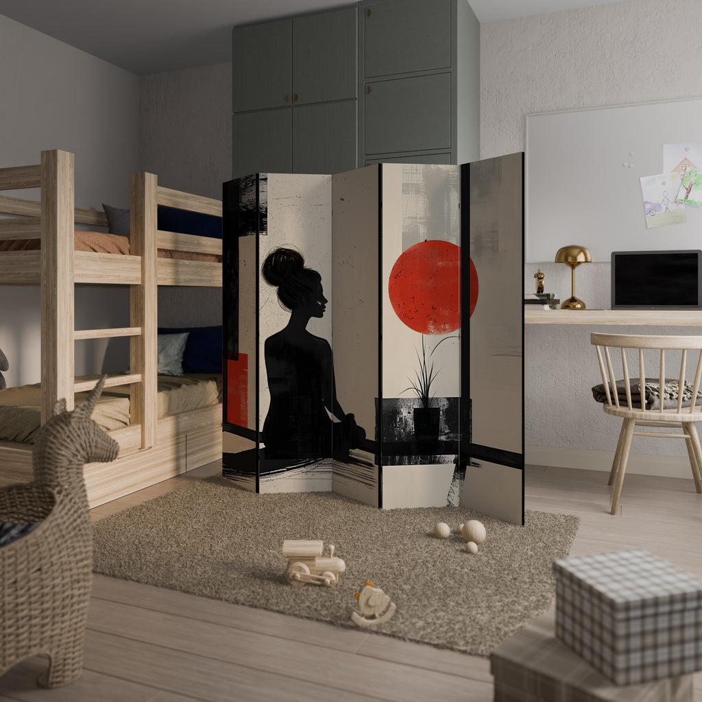 RED SUNSATION Biombo Decorativo de 5 Painéis