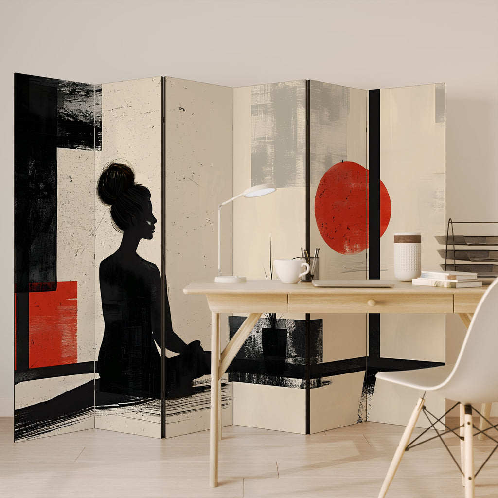 RED SUNSATION Biombo Decorativo de 6 Painéis