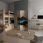 OMINOUS MOUNTAINS Decorative 3-Panel Room Divider