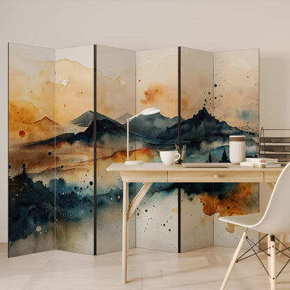 OMINOUS MOUNTAINS 6-Panel Room Divider
