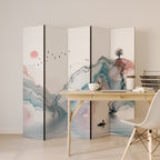 VELVET CROSSING Biombo Decorativo de 5 Painéis