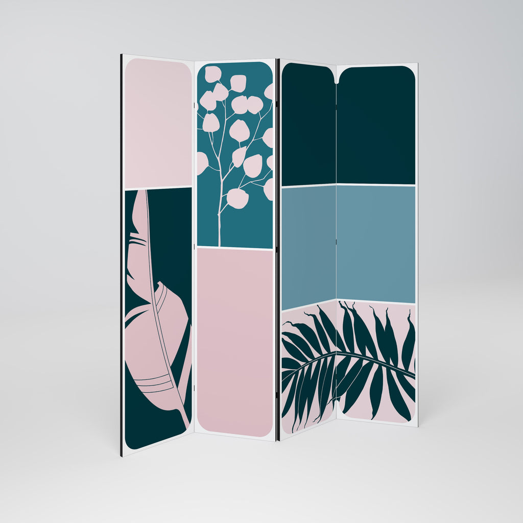 COMBINATION OF SHAPES Biombo Decorativo de 4 Painéis