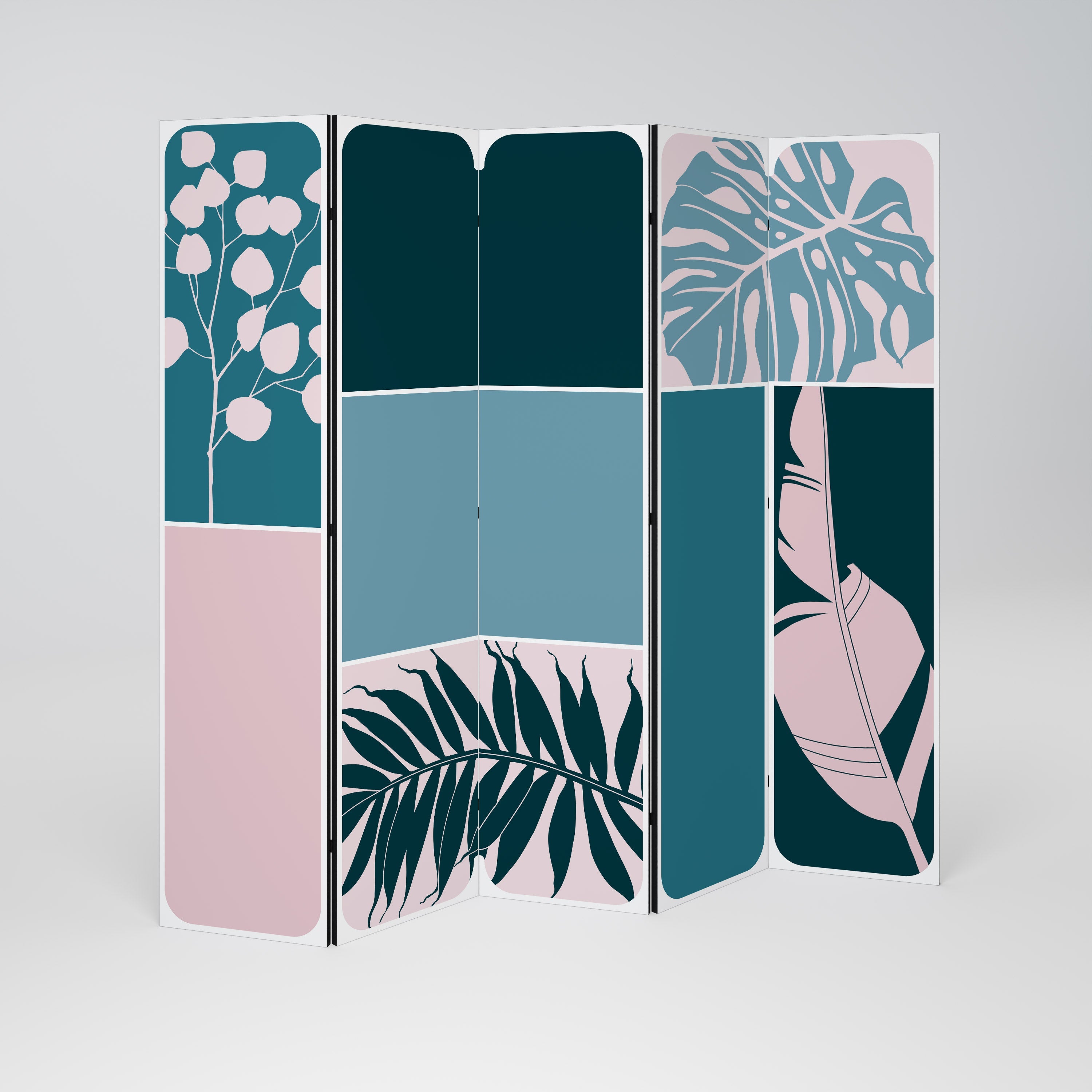 COMBINATION OF SHAPES Biombo Decorativo de 5 Painéis