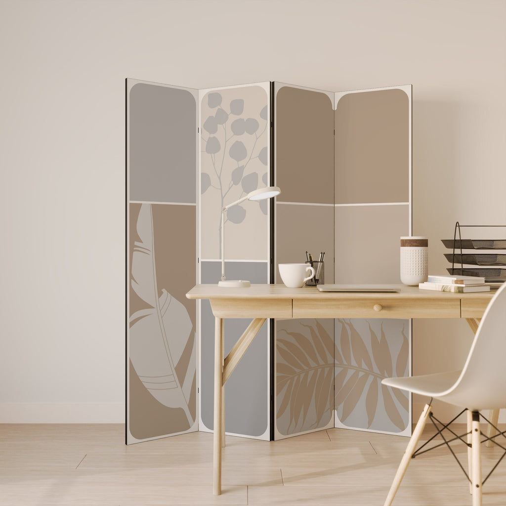 TROPICAL SHAPES Biombo Decorativo de 4 Painéis