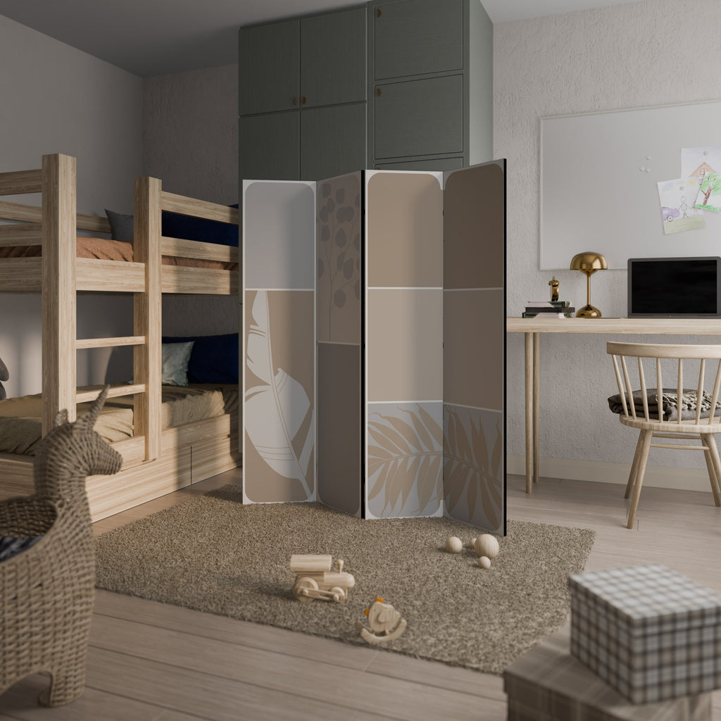 TROPICAL SHAPES Biombo Decorativo de 4 Painéis