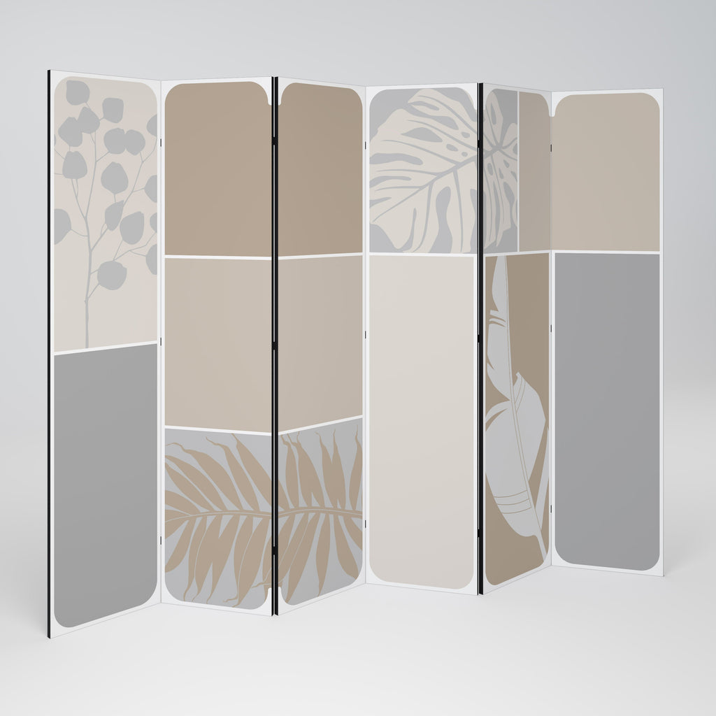 TROPICAL SHAPES Decorative 6-Panel Room Divider