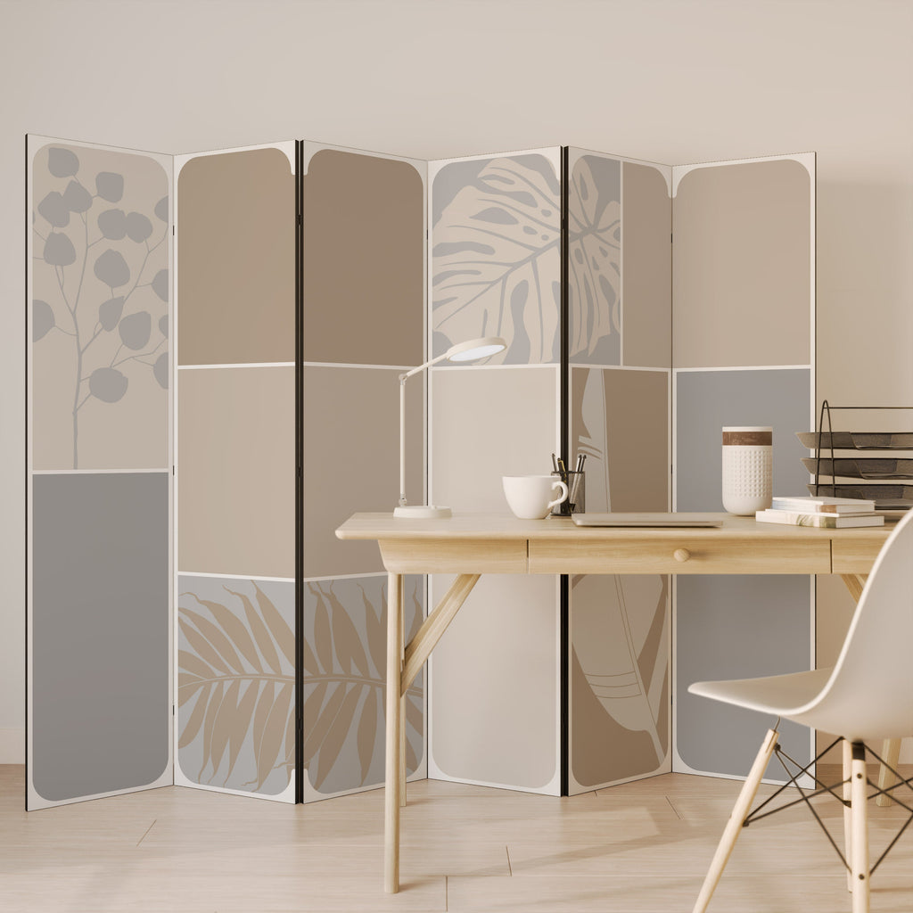 TROPICAL SHAPES Decorative 6-Panel Room Divider