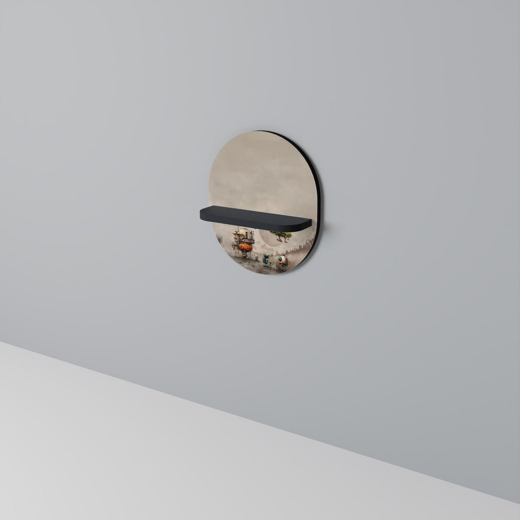 MACHINARIUM MACHINES Prateleira Oval Decorativa em Acabamento Preto