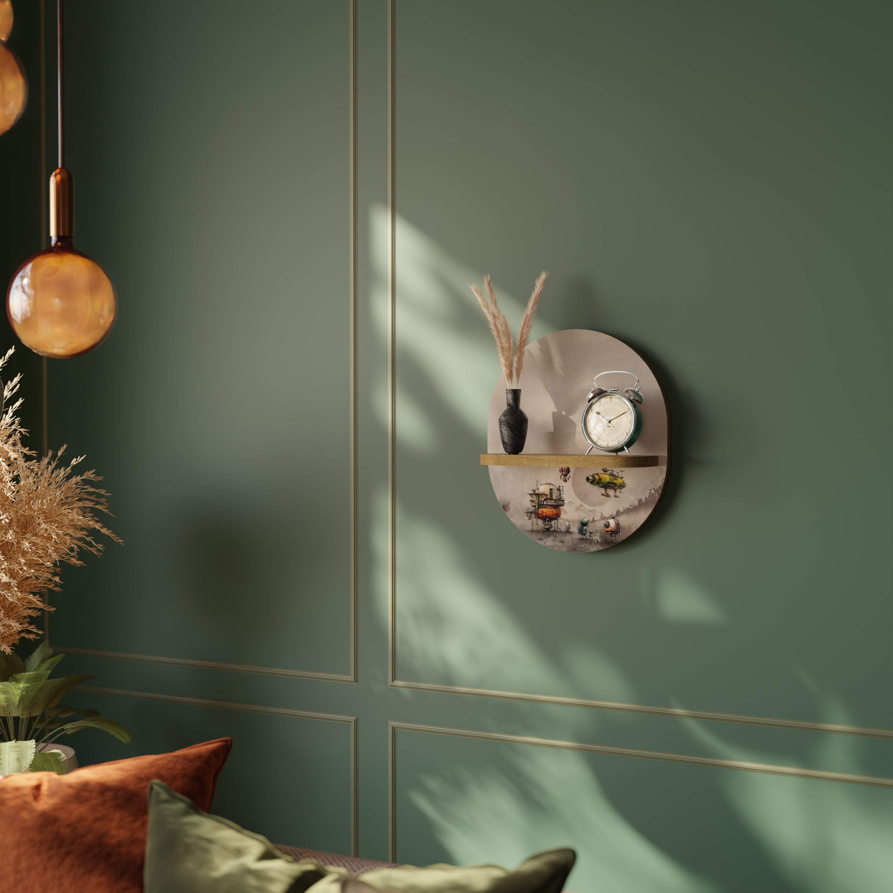 MACHINARIUM MACHINES Prateleira Oval Decorativa em Efeito Carvalho