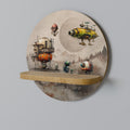 MACHINARIUM MACHINES Round Art Shelf In Oak Effect