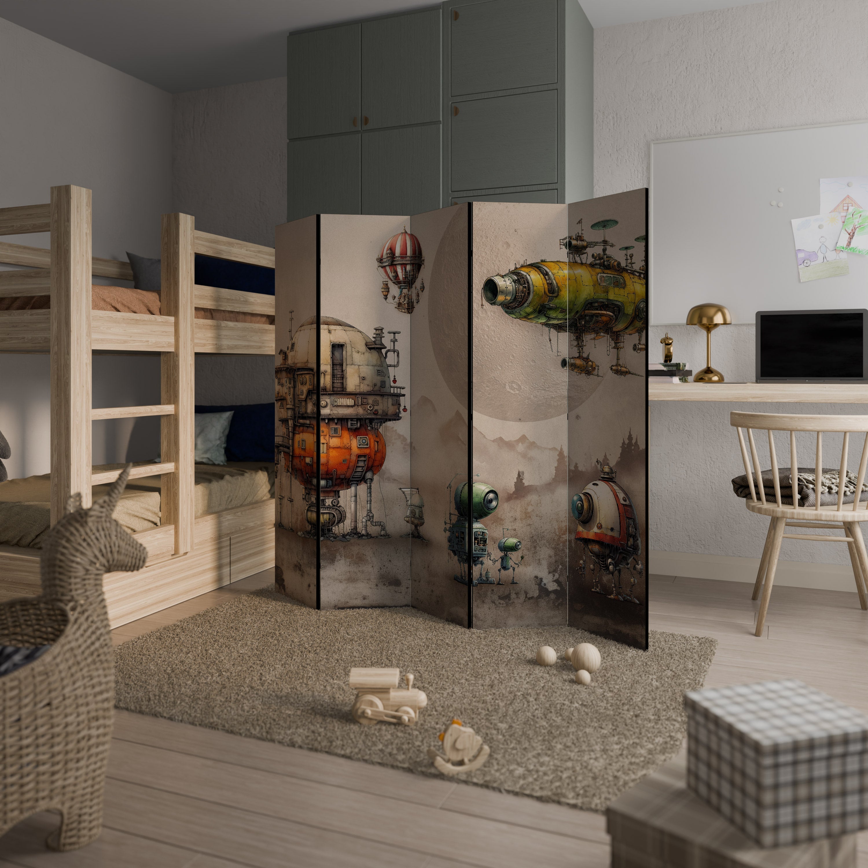 MACHINARIUM MACHINES Biombo Decorativo de 5 Painéis