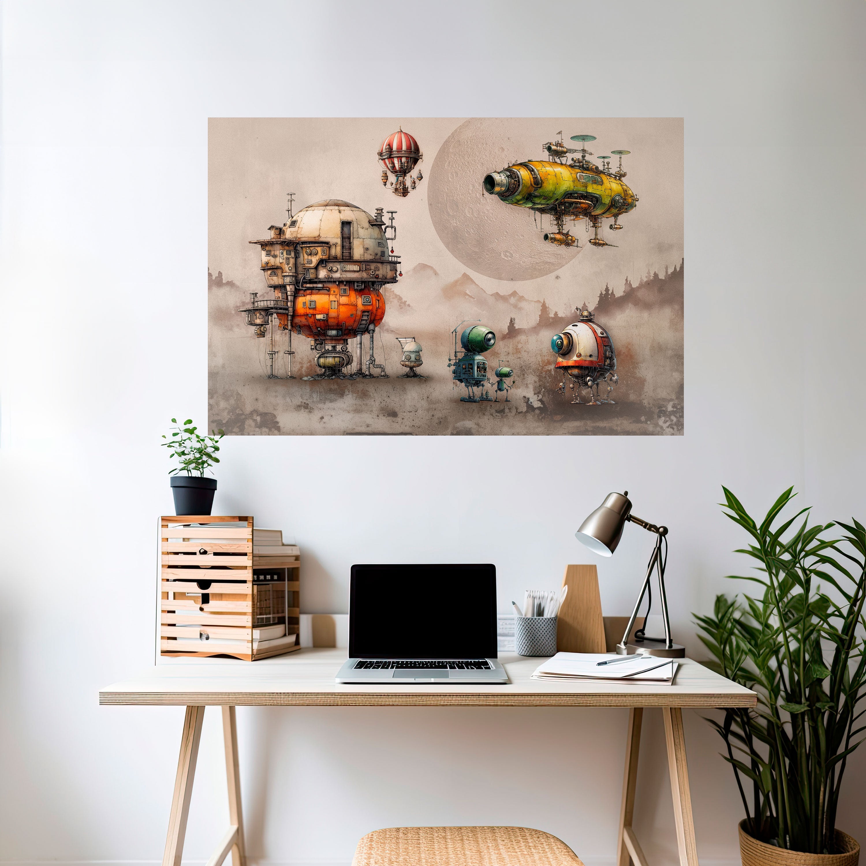 MACHINARIUM MACHINES Peel and Stick Horizontal Poster