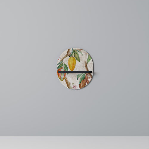 COCOA FRUITS Oval Art Shelf In Black Finish