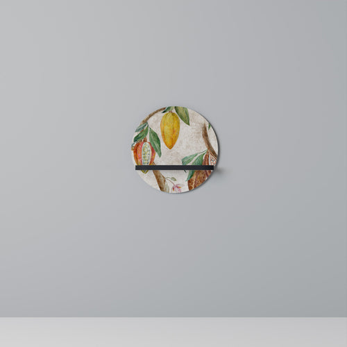 COCOA FRUITS Round Art Shelf In Black Finish