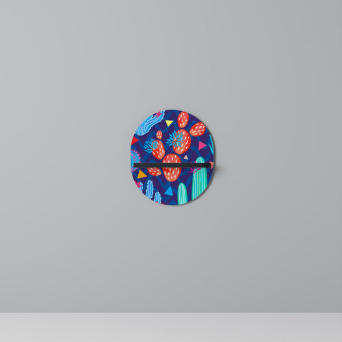 CACTUS VIBES Prateleira Oval Decorativa em Acabamento Preto