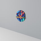 CACTUS VIBES Prateleira Oval Decorativa em Efeito Carvalho