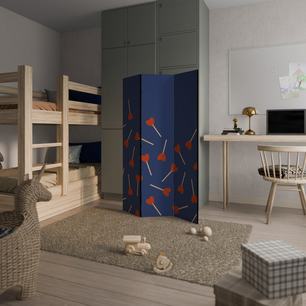 SWEET LOVE Biombo Decorativo de 3 Painéis