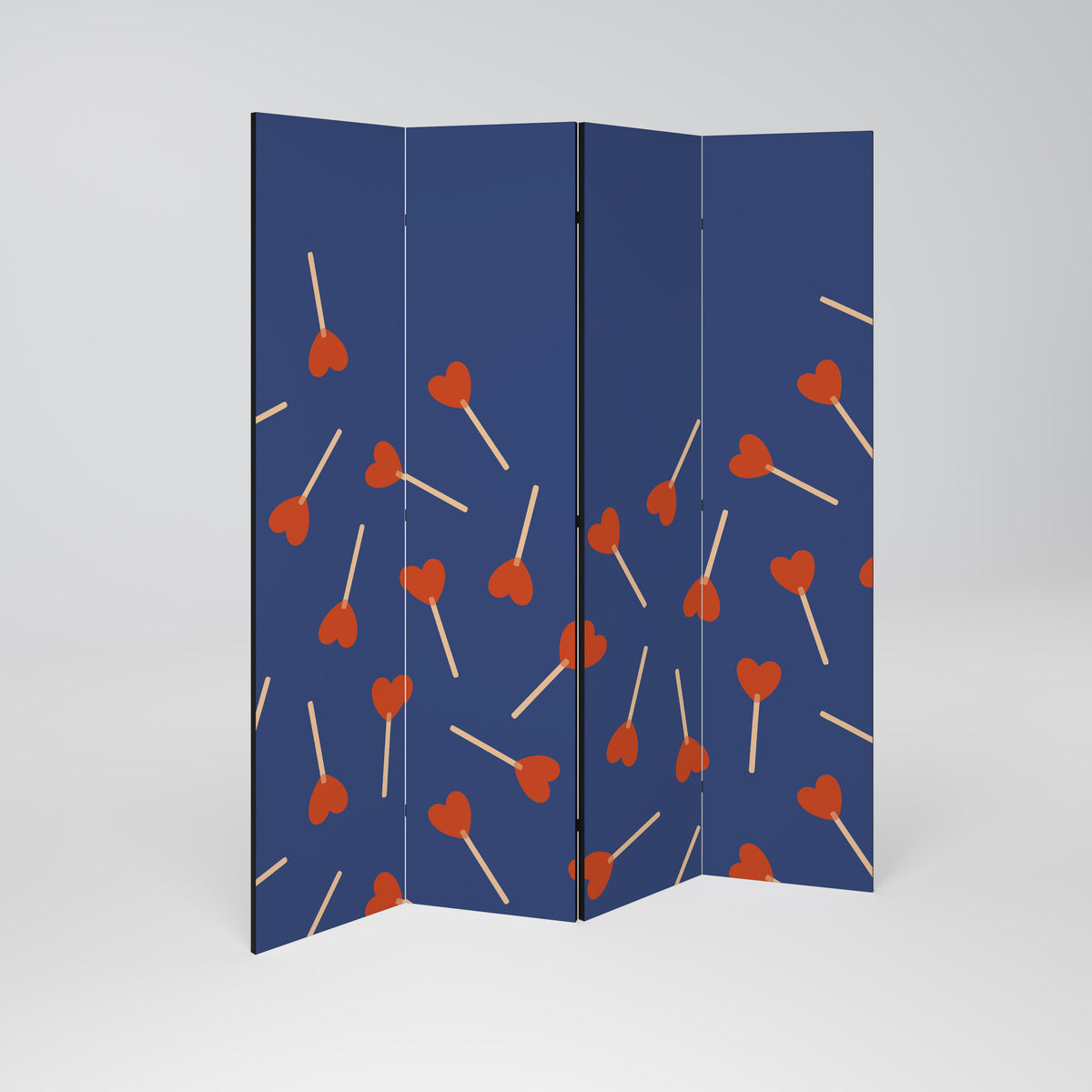 SWEET LOVE Biombo de 4 Painéis