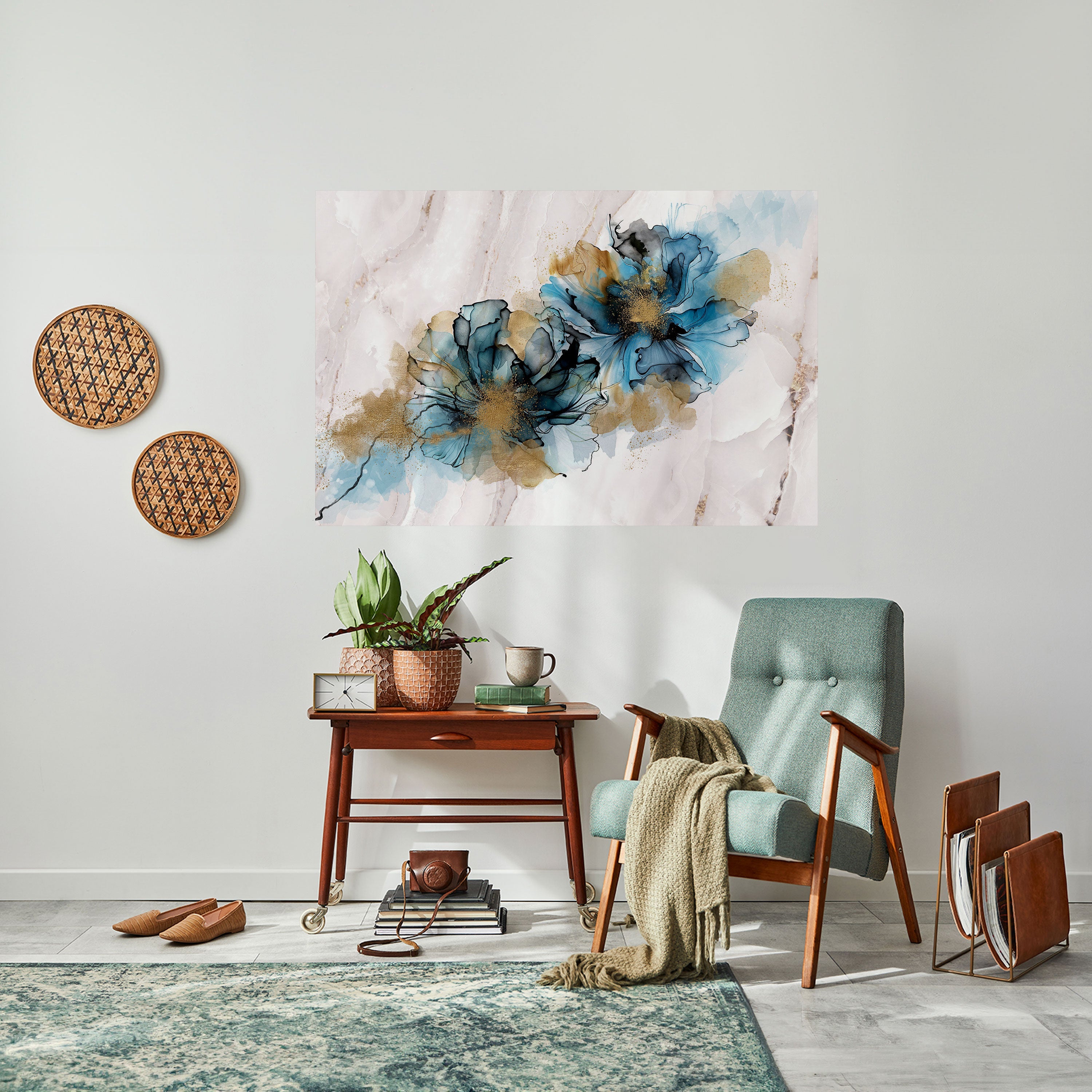 SPLASHED ELEGANCE Peel and Stick Horizontal Poster