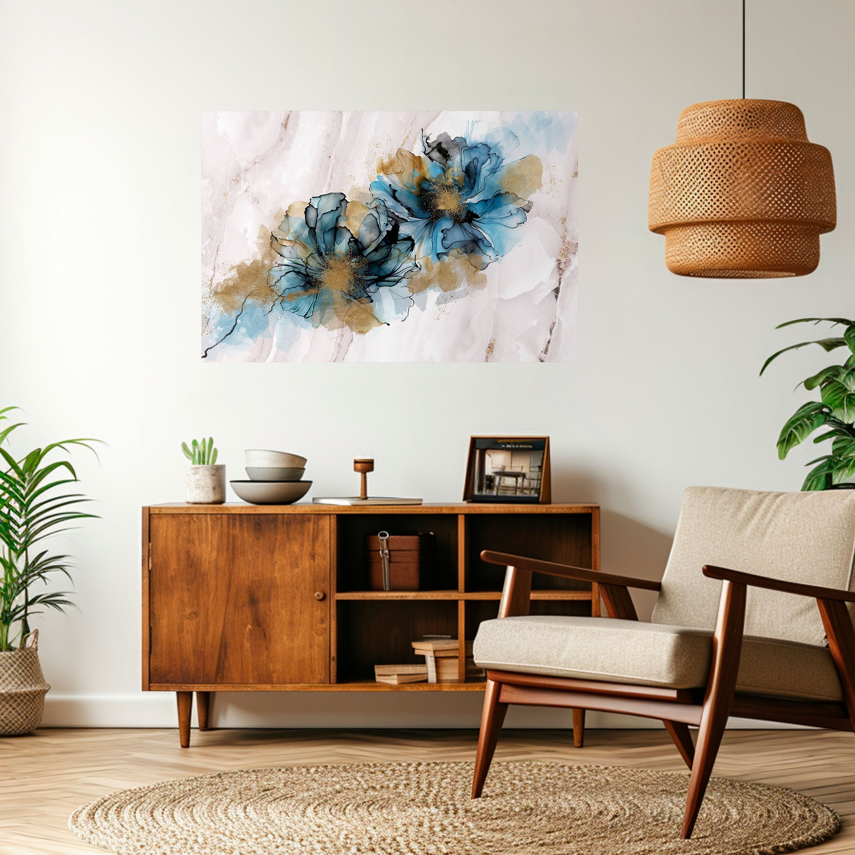 SPLASHED ELEGANCE Peel and Stick Horizontal Poster