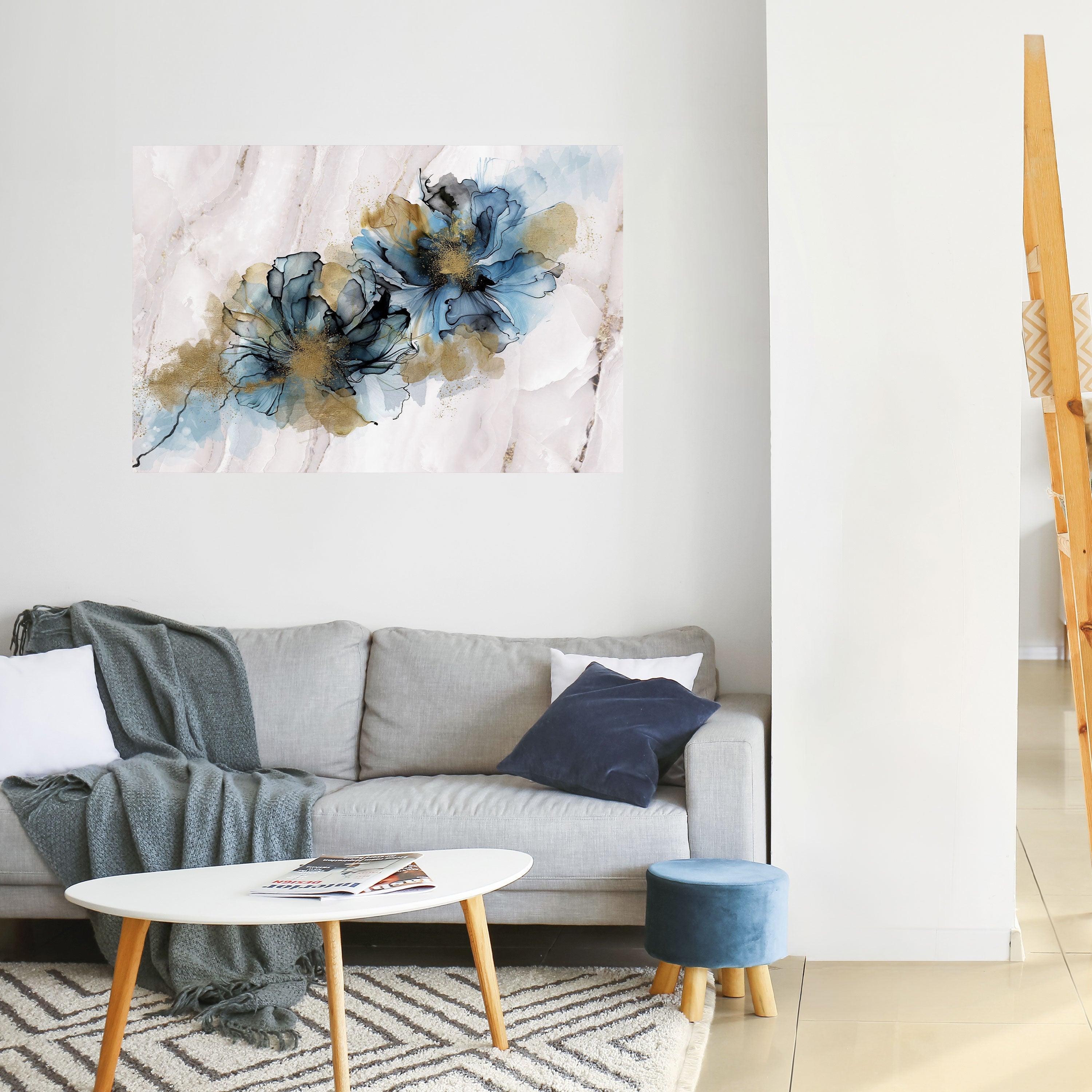 SPLASHED ELEGANCE Peel and Stick Horizontal Poster