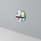 GUMMY BEARS Prateleira Oval Decorativa em Acabamento Preto